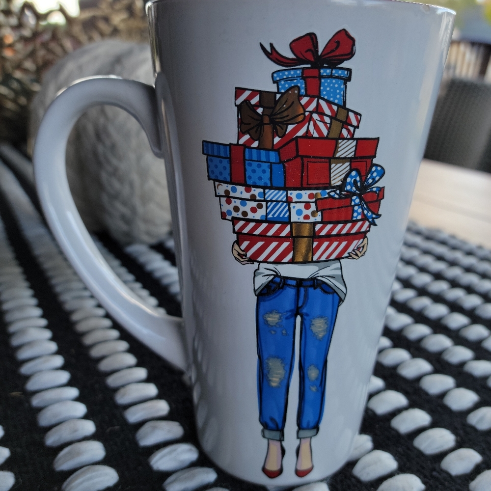Christmas shopping coffee mug 16oz